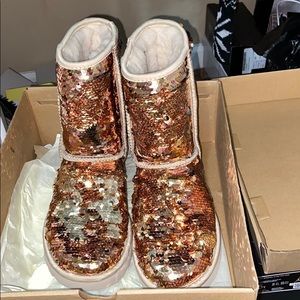 Gold Sequin Uggs